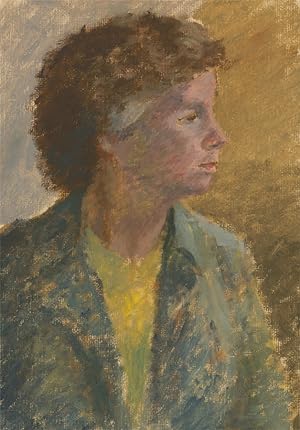 Bild des Verkufers fr Mary Pierce - 20th Century Oil, Profile of a Woman zum Verkauf von Sulis Fine Art