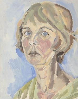A. Wright - Contemporary Oil, Woman with Blue Eyes