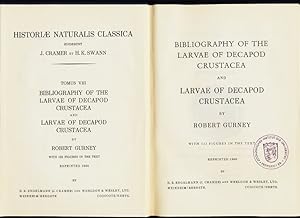 Seller image for Bibliography Of The Larvae Of Decapod Crustacea and Larvae of Decapod Crustacea. Historiae naturalis classica Tomus III. for sale by Antiquariat Peda