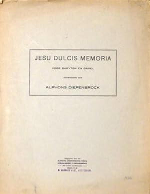 Jesu dulcis memoria voor baryton en orgel. 2e druk