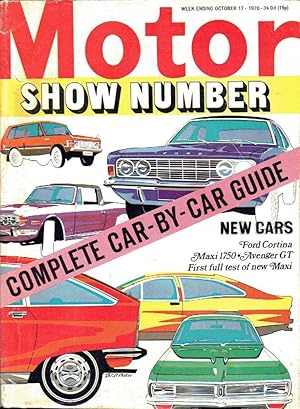 Motor Magazine : Motor Show Number- October 17 1970