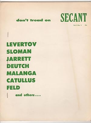 Seller image for The Secant (September 1965) - identified as Volume 2, Number 2 for sale by Philip Smith, Bookseller