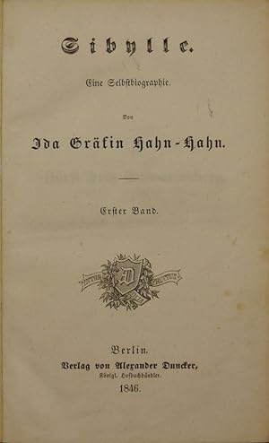 Bild des Verkufers fr Sibylle. Eine Selbstbiographie. zum Verkauf von Antiquariat Rainer Schlicht
