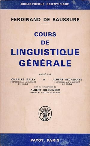 Seller image for Cours de linguistique gnrale for sale by Pare Yannick