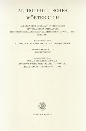 Bild des Verkufers fr Althochdeutsches Wrterbuch: Band V: K-L, 1.und 2. Lieferung (K bis kezzil) zum Verkauf von Antiquariat Bookfarm