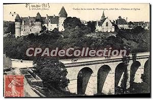 Carte Postale Ancienne CULAN viaduc château église