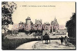 Bild des Verkufers fr Carte Postale Ancienne Vitr Le Chteau vue De La Route De Rennes zum Verkauf von CPAPHIL