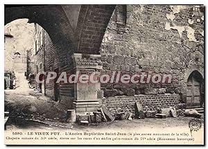 Bild des Verkufers fr Carte Postale Ancienne Le Vieux Puy L'Ancien Baptistere Saint Jean zum Verkauf von CPAPHIL