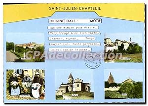 Carte Postale Semi Moderne Saint Julien Chapteuil Pas une minute pour ecrire trop occupe a ne rie...