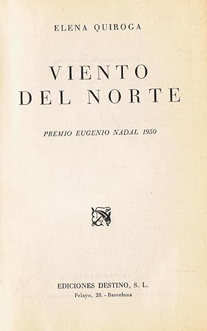 Seller image for VIENTO DEL NORTE for sale by Librera Torren de Rueda