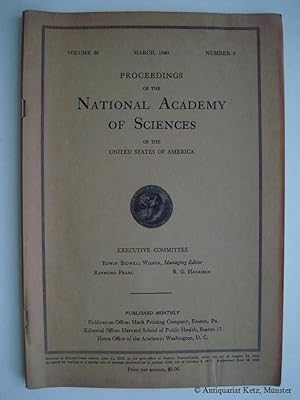 Proceedings of the National Academy of Sciences. Volume 26, No. 3.