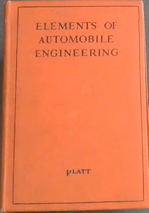 Bild des Verkufers fr Elements Of Automobile Engineering - A general Introduction To Automobile Engineering for Students zum Verkauf von Chapter 1