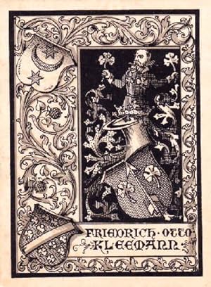 Seller image for Exlibris fr Friedrich Otto Kleemann, Kassel. Klischedruck von Adolf M.Hildebrandt, Berlin. for sale by Antiquariat Heinz Tessin