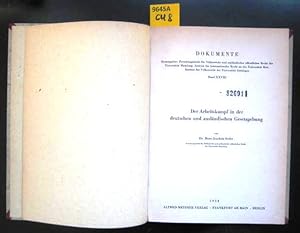 Imagen del vendedor de Der Arbeitskampf in der deutschen und auslndischen Gesetzgebung. a la venta por Augusta-Antiquariat GbR