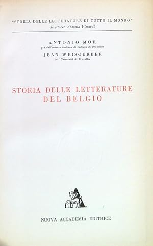Bild des Verkufers fr Storia delle letterature del Belgio zum Verkauf von Librodifaccia