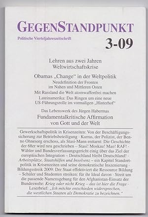 Gegenstandpunkt - Politische Vierteljahreszeitschrift Heft 3-09.