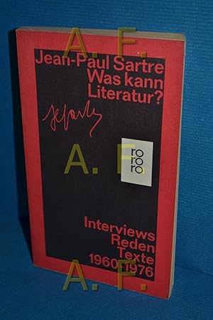 Image du vendeur pour Was kann Literatur? : Interviews, Reden, Texte , 1960 - 1976 mis en vente par Antiquarische Fundgrube e.U.