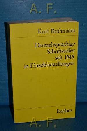 Deutschsprachige Schriftsteller seit 1945 in Einzeldarstellungen. Reclams Universal-Bibliothek Nr...