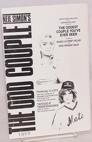 Bild des Verkufers fr Neil Simon's The Odd Couple: The Oddest Couple you've ever seen [playbill] zum Verkauf von Bolerium Books Inc.