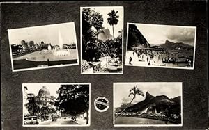 Bild des Verkufers fr Ansichtskarte / Postkarte Rio de Janeiro Brasilien, Jardim Gloria, Balneario da Urca, Hotel Central, Botafogo zum Verkauf von akpool GmbH