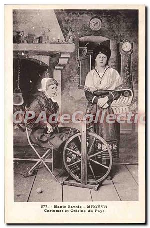 Seller image for Carte Postale Ancienne Megeve Costumes et cuisine du pays for sale by CPAPHIL
