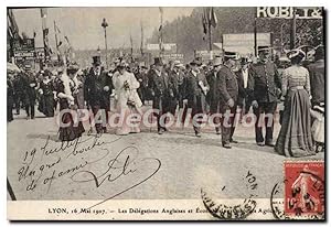 Carte Postale Ancienne Lyon Les Delegations Anglaises Et Ecosaises au concours agricole 16 mai 1907