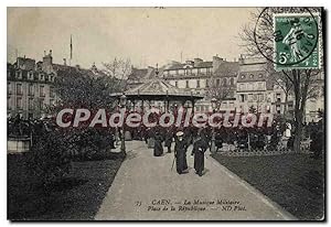 Image du vendeur pour Carte Postale Ancienne Caen La Musique Militaire Place De La Republique mis en vente par CPAPHIL