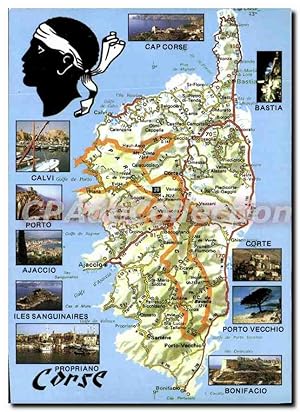 Carte Postale Semi Moderne Voici La Corse La Carte Michelin