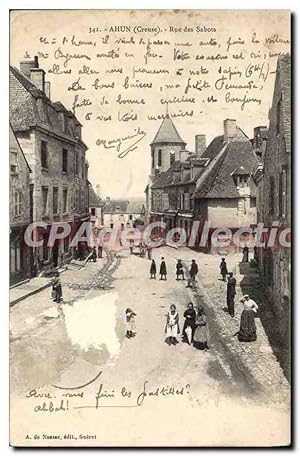 Carte Postale Ancienne Ahun Rue Des Sabots