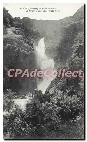 Image du vendeur pour Carte Postale Ancienne Gimel Parc Vuillier La Grande Cascade Fortes Eaux mis en vente par CPAPHIL