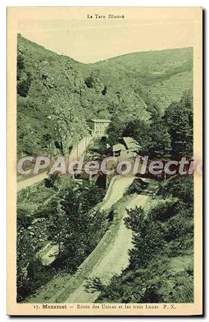 Carte Postale Ancienne Le Tarn illustre Mazamet Route des Usines et les trois Lunes