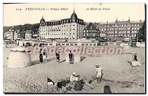 Carte Postale Ancienne Trouville Palace Hôtel et Hôtel de Paris