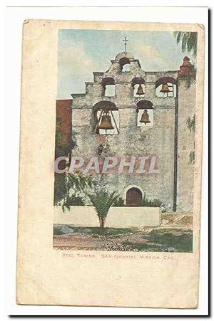 Seller image for Etats Unis Carte Postale Ancienne Bell tower San Gabriel Mission California californie for sale by CPAPHIL