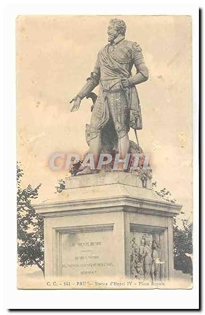 Image du vendeur pour Pau Carte Postale Ancienne Statue d'Henri IV Place Royale mis en vente par CPAPHIL