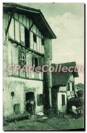 Carte Postale Ancienne Pays Basque Maisons Basques au Vieux Cambo