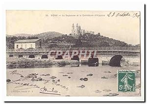 Algerie Bone Carte Postale Ancienne Le Seybouse et la cathédrale d'Hippone
