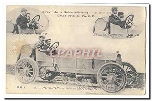 Circuit de la Seine Inferieure Carte Postale Ancienne Grand prix de l'ACF 7 juillet 1908 Pierron ...