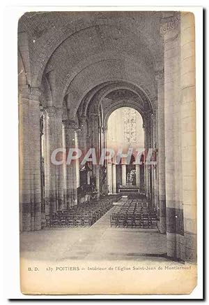 Bild des Verkufers fr Poitiers Carte Postale Ancienne Intrieur de l'glise Saitn Jean de Montlerneuf zum Verkauf von CPAPHIL