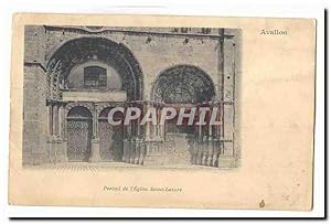 Seller image for Avallon Carte Postale Ancienne Portail de l'glise Saint Lazare for sale by CPAPHIL