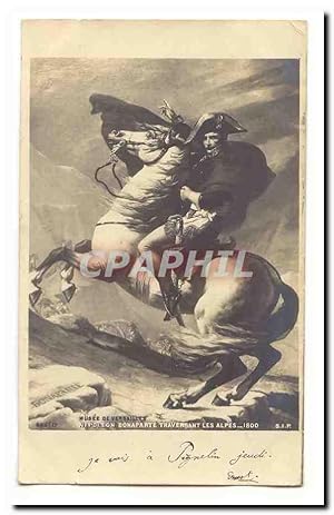 Musee de Versailles Carte Postale Ancienne Napoleon Bonaparte traversant les Alpes 1800