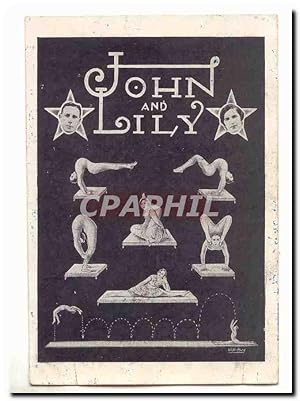 Seller image for Carte Postale Ancienne Artistes John and Lilly (gymnastique contorsioniste) for sale by CPAPHIL