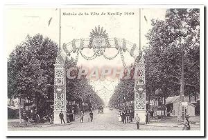 Carte Postale Ancienne Entrée de la Fête de Neuilly 1909 (reproduction)