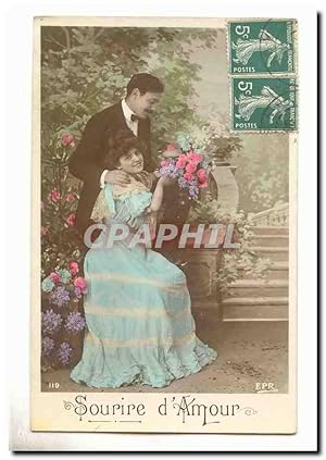 Bild des Verkufers fr Carte Postale Ancienne Fantaisie Sourire d'amour zum Verkauf von CPAPHIL