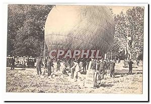 Visite de S M Alphonse XII a Paris Carte Postale Ancienne Aer Club Le gonflement du ballon de M d...