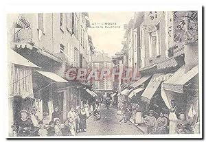 Limoges Carte Postale Ancienne Rue de la boucherie (reproduction)