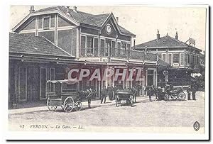 Verdun Carte Postale Ancienne La gare (reproduction)