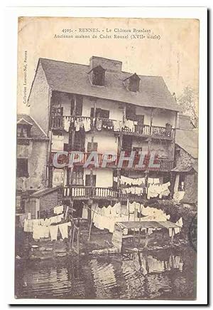 Bild des Verkufers fr Rennes Carte Postale Ancienne Le chteau Branlant ancienne maison de Cadet rouxel (17eme) zum Verkauf von CPAPHIL
