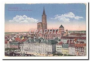 Bild des Verkufers fr Strassburg Carte Postale Ancienne Gesamtansicht mit Schloss Rohan zum Verkauf von CPAPHIL