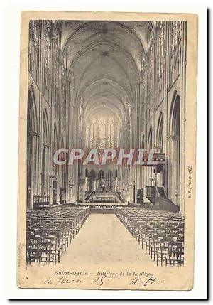 Saint Denis Carte Postale Ancienne Intérieur de la basilique