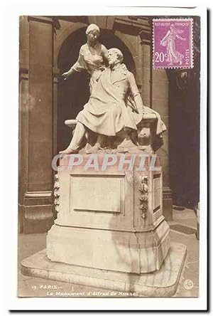 Seller image for Paris Carte Postale Ancienne Le monument d'Alfred de Musset for sale by CPAPHIL